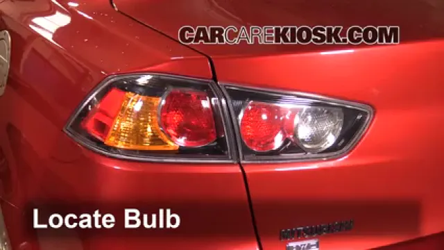 2012 Mitsubishi Lancer SE 2.4L 4 Cyl. Lights Turn Signal - Rear (replace bulb)